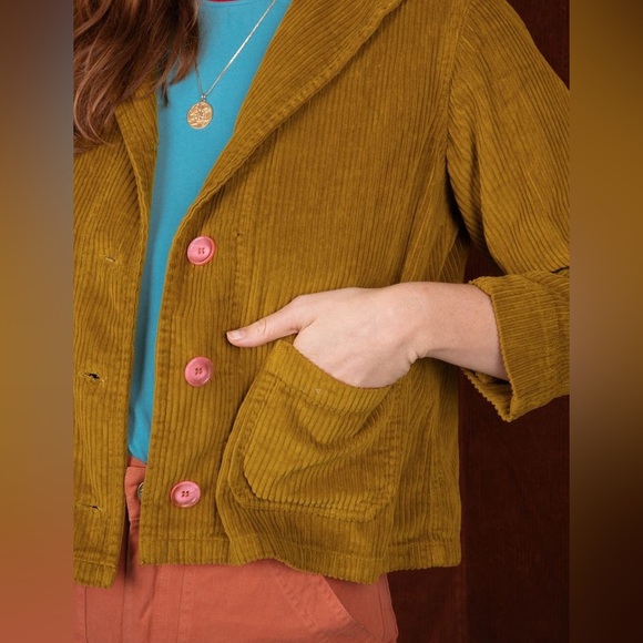 Big Bud Press Mustard Brown Corduroy Sailor Jacket - Picture 8 of 9